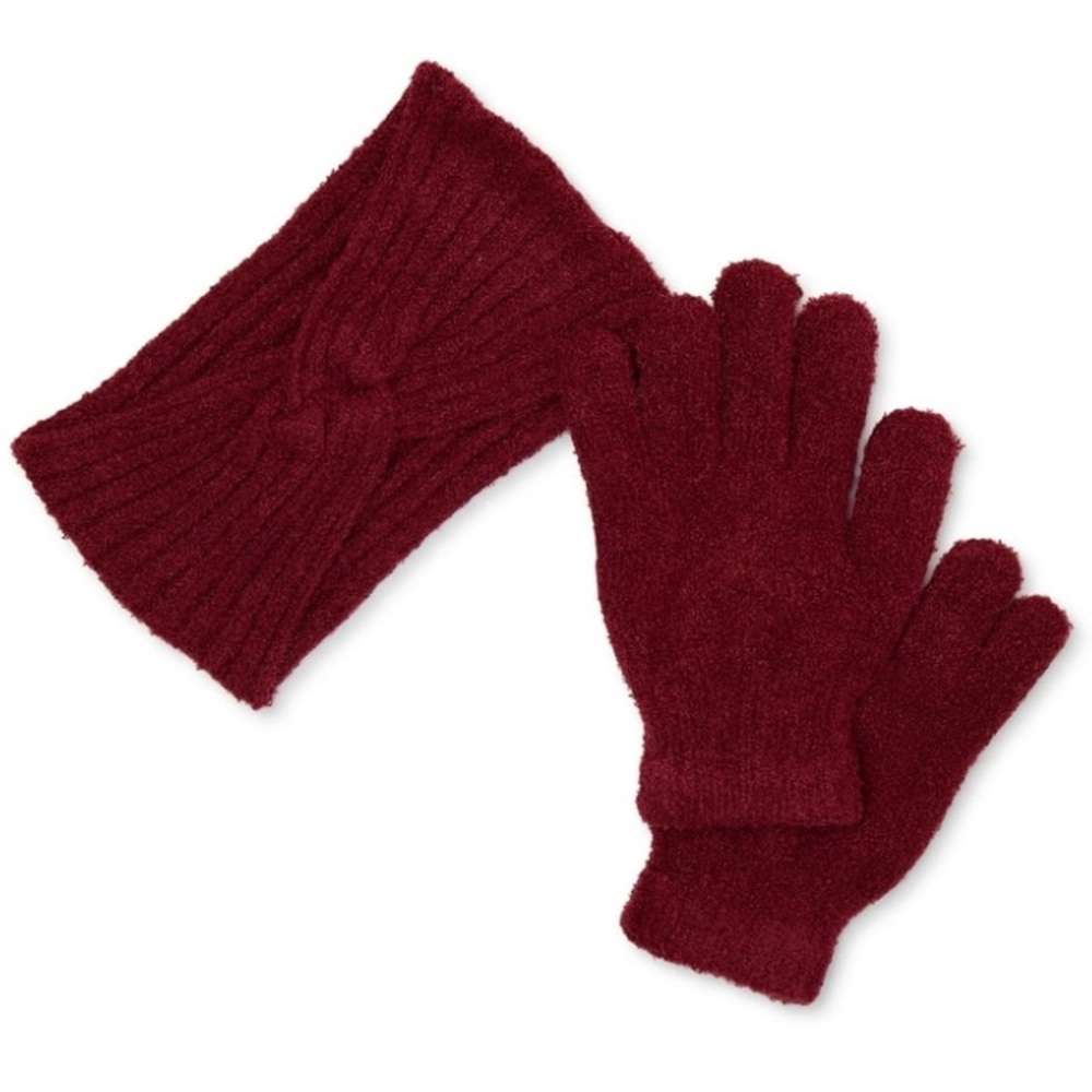 Time and Tru Twist Headwrap and Gloves Set
